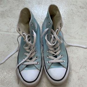 Baby Blue High Top Converse